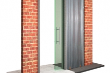 1 FRAMELESS GLASS DOOR in 1 POCKET