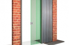 2 FRAMELESS GLASS DOORS in 1 POCKET