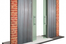 2 FRAMELESS GLASS DOORS in 2 POCKETS